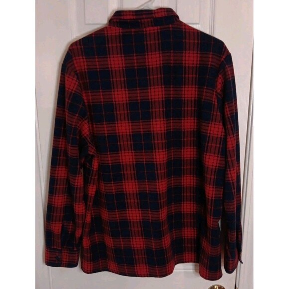 Mens Riders Lee Flannel Shirt Red XL Button Down Long Sleeve - Picture 2 of 6
